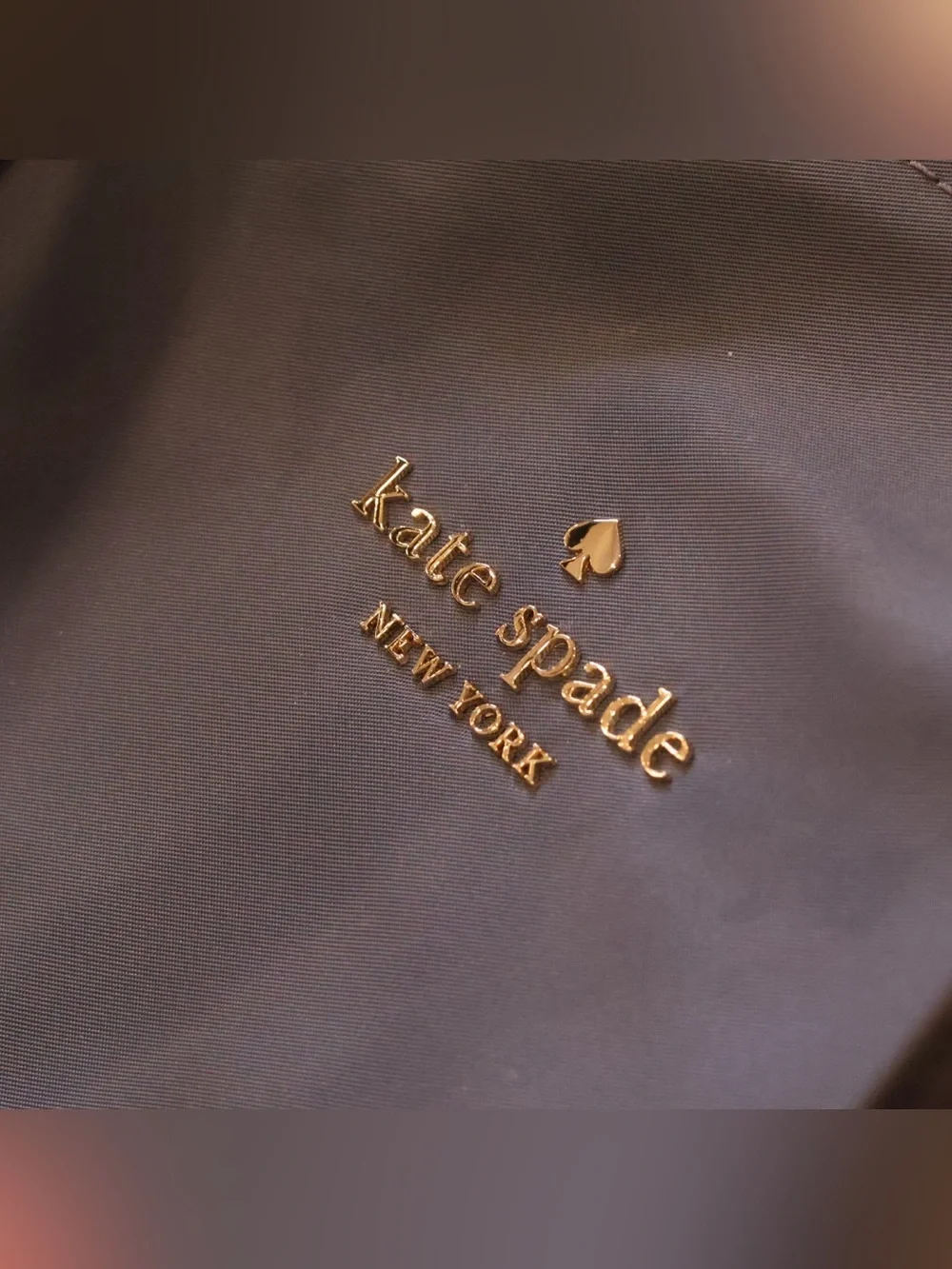 Kate Spade New York Navy Nylon Weekender Duffel Travel Carry-On Bag Pink Zip